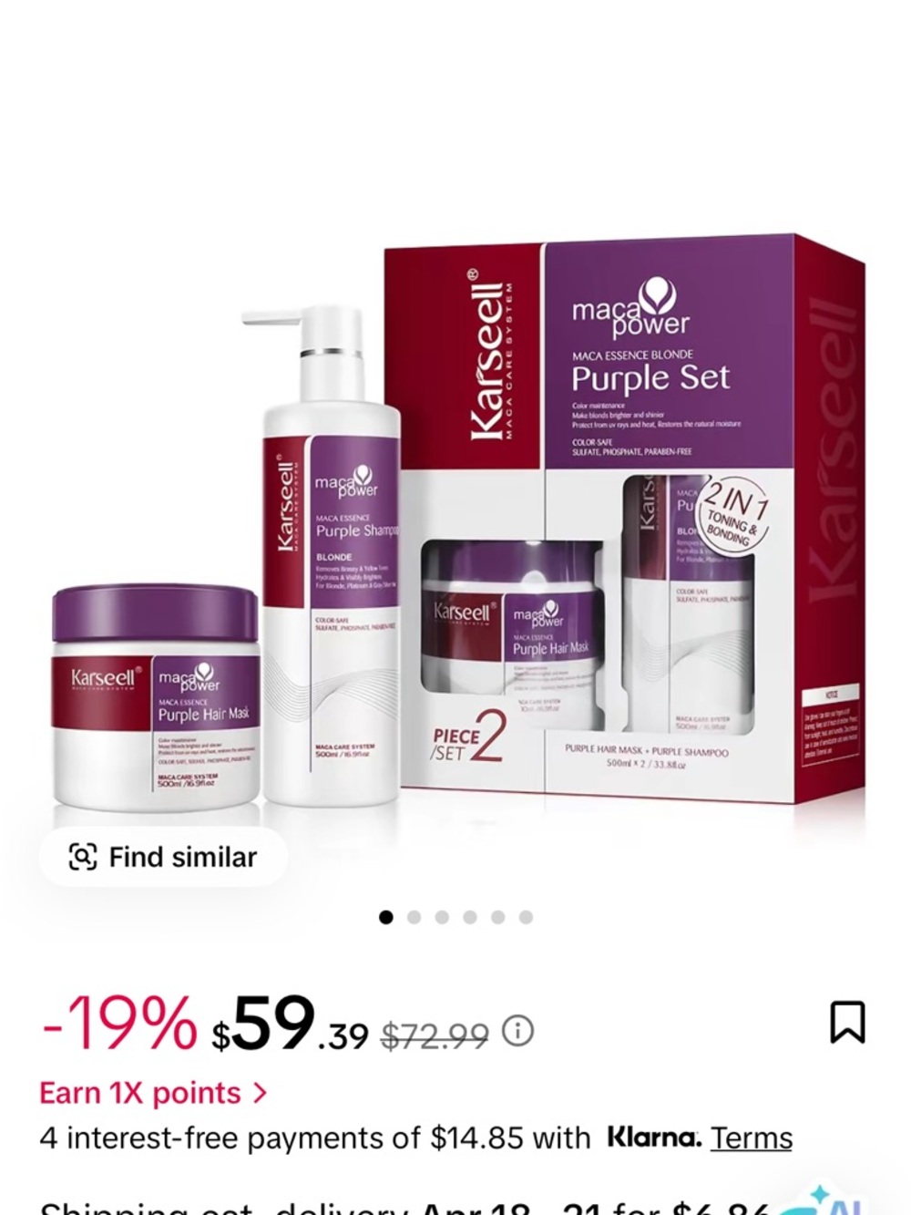 Purple Hair Mask & Shampoo Set — Purple